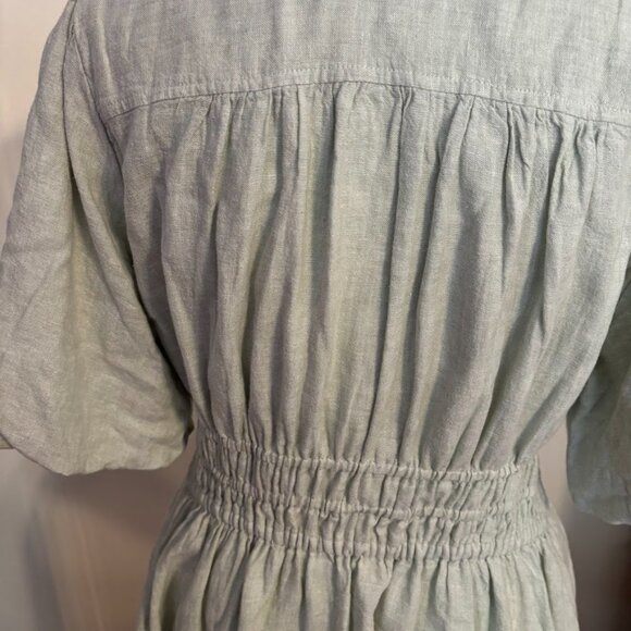 NEW MADEWELL Ruffle Sophia Dress (Linen & Viscose) - Size Large - Picture 9 of 13